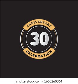 30 Jahre Jubiläumsfeier Logo Vektorillustration Template Design 