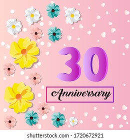 30 years anniversary celebration logo vector template design
