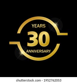 30 years anniversary celebration logo vector template design illustration