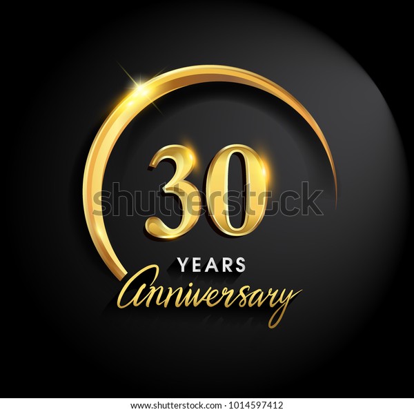 30 Years Anniversary Celebration Anniversary Logo Stock Vector (Royalty ...