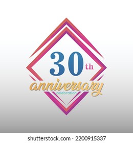 30 years anniversary celebration logotype. 30th anniversary logo collection. Set of anniversary design template. Vector and illustration.