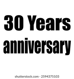 30 years anniversary celebration logotype with linked number. Simple and modern design, vector design for anniversary celebration.