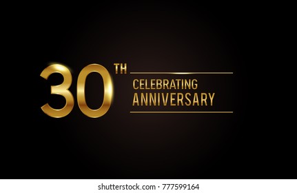 30 Years Anniversary Celebration Logotype Anniversary Stock Vector ...