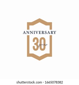 30 Years Anniversary Celebration Number Vector Template Design Illustration