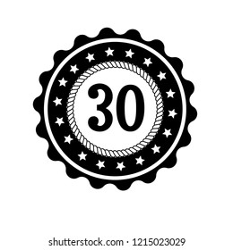 30 years anniversary celebration simple logo. vintage logo, 30 year sign, jubilee, greeting card