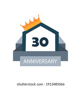 30 years anniversary celebration template vector design illustration