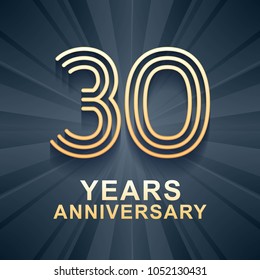 30 Years Anniversary Celebration Vector Icon Stock Vector (Royalty Free ...