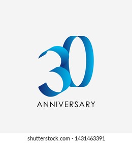 30 Years Anniversary Celebration Vector Template Design Illustration