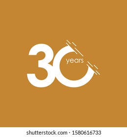 30 Years Anniversary Celebration Vector Template Design Illustration