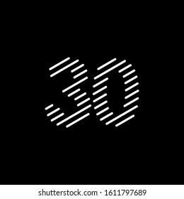 30 Years Anniversary Celebration Vector Template Design Illustration