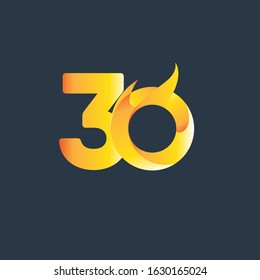 30 Years Anniversary Celebration Vector Template Design Illustration