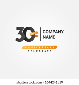 30 Years Anniversary Celebration Vector Illustration Template Design