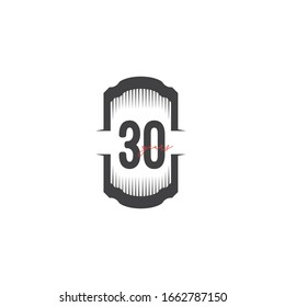 30 Years Anniversary Celebration Vector Template Design Illustration