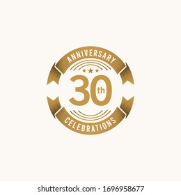30 Years Anniversary Celebration Vector Template Design Illustration