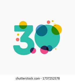 30 Years Anniversary Celebration Vector Template Design Illustration