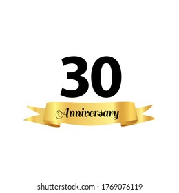 30 Years Anniversary Celebration Vector Template Design Illustration
