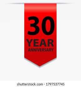 30 Years Anniversary Celebration Vector Template Design Illustration