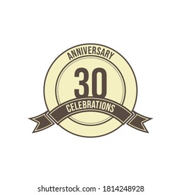 30 Years Anniversary Celebration Vector Template Design Illustration