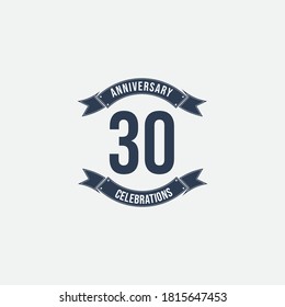 30 Years Anniversary Celebration Vector Template Design Illustration
