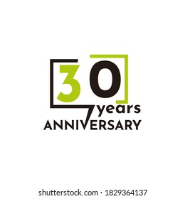 30 Years Anniversary Celebration Vector Template Design Illustration