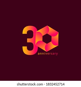 30 Years Anniversary Celebration Vector Template Design Illustration