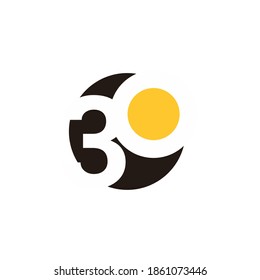 30 Years Anniversary Celebration Vector Template Design Illustration