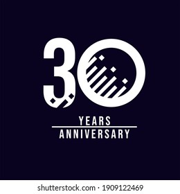 30-jährige Jubiläumsfeier Vektor Template Design Illustration