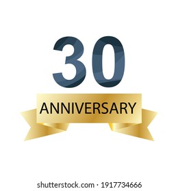 30 years anniversary celebration vector template design illustration