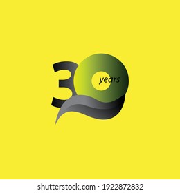 30 Years Anniversary Celebration Vector Template Design Illustration