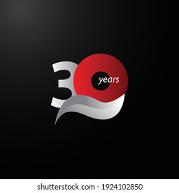 30-jährige Jubiläumsfeier Vektor Template Design Illustration
