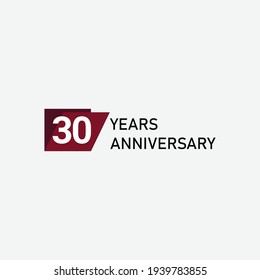 30 Years Anniversary Celebration Vector Template Design Illustration