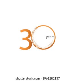 30 Years Anniversary Celebration Vector Template Design Illustration