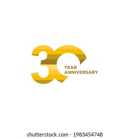 30 Years Anniversary Celebration Vector Template Design Illustration