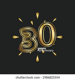 30 Years Anniversary Celebration Vector Template Design Illustration