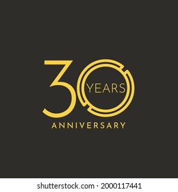 30 Years Anniversary Celebration Vector Template Design Illustration