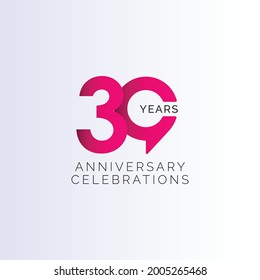 30 Years Anniversary Celebration Vector Template Design Illustration