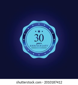 Ilustración de diseño de plantillas vectoriales de celebración de 30 años