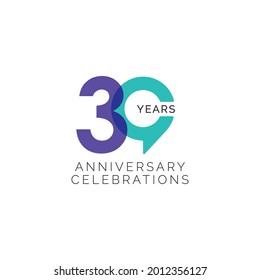 30 Years Anniversary Celebration Vector Template Design Illustration