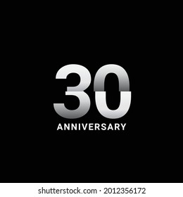 30 Years Anniversary Celebration Vector Template Design Illustration