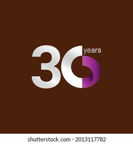 30 Years Anniversary Celebration Vector Template Design Illustration