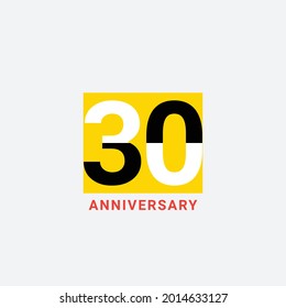Ilustración de diseño de plantillas vectoriales de celebración de 30 años
