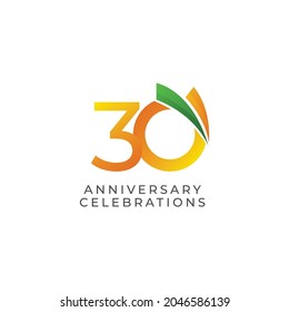 30 Years Anniversary Celebration Vector Template Design Illustration