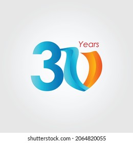 30-jährige Jubiläumsfeier Vektor Template Design Illustration