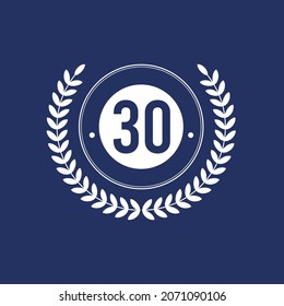 30 Years Anniversary Celebration Vector Template Design Illustration