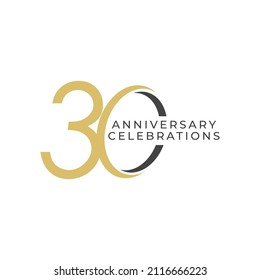 30 Years Anniversary Celebration Vector Template Design Illustration