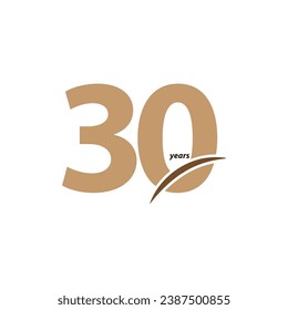Ilustración de diseño de plantillas vectoriales de celebración de 30 años