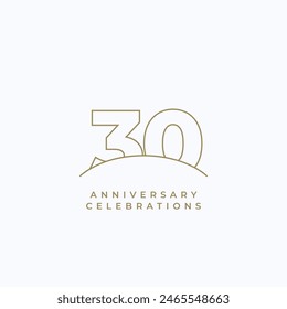 30 Years Anniversary Celebration Vector Template Design Illustration