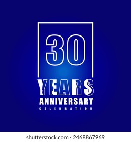 30 years anniversary celebration vector template design illustration