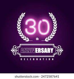 30 years anniversary celebration vector template design illustration
