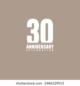 30 years anniversary celebration vector template design illustration 